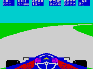 Formula 1 Simulator screenshot 2 for ZX Spectrum